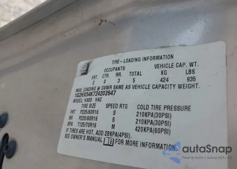 2002 Pontiac Bonneville Se from USA, damaged, VIN 1G2HX54K724202647